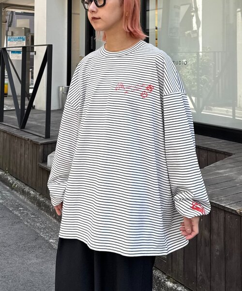 SOUNDSGOOOOD(サウンズグッド)の「【SOUNDS GOOOOD / サウンズグッド】フォトプリントロンTEE(Tシャツ/カットソー・メンズ・レッド/ホワイト/ライム・ONE SIZE)」の7枚目の写真