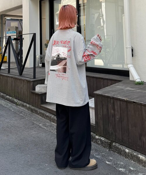 SOUNDSGOOOOD(サウンズグッド)の「【SOUNDS GOOOOD / サウンズグッド】フォトプリントロンTEE(Tシャツ/カットソー・メンズ・レッド/ホワイト/ライム・ONE SIZE)」の11枚目の写真