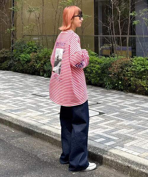 SOUNDSGOOOOD(サウンズグッド)の「【SOUNDS GOOOOD / サウンズグッド】フォトプリントロンTEE(Tシャツ/カットソー・メンズ・レッド/ホワイト/ライム・ONE SIZE)」の16枚目の写真