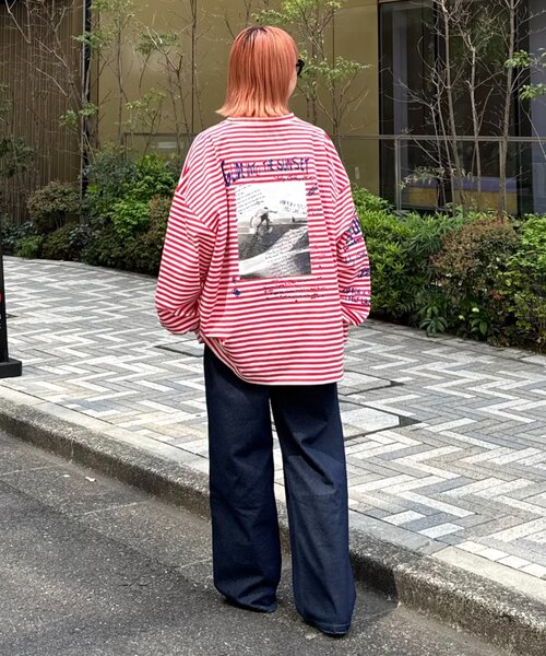 SOUNDSGOOOOD(サウンズグッド)の「【SOUNDS GOOOOD / サウンズグッド】フォトプリントロンTEE(Tシャツ/カットソー・メンズ・レッド/ホワイト/ライム・ONE SIZE)」の17枚目の写真