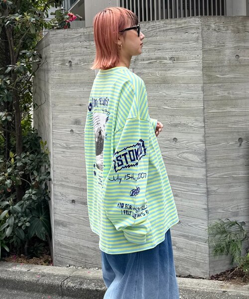 SOUNDSGOOOOD(サウンズグッド)の「【SOUNDS GOOOOD / サウンズグッド】フォトプリントロンTEE(Tシャツ/カットソー・メンズ・レッド/ホワイト/ライム・ONE SIZE)」の20枚目の写真