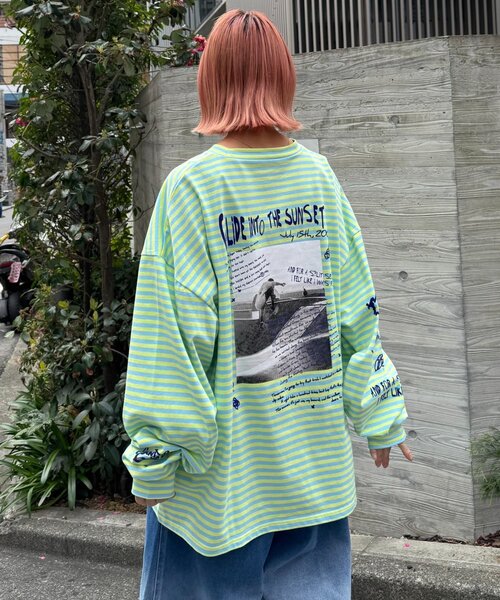 SOUNDSGOOOOD(サウンズグッド)の「【SOUNDS GOOOOD / サウンズグッド】フォトプリントロンTEE(Tシャツ/カットソー・メンズ・レッド/ホワイト/ライム・ONE SIZE)」の21枚目の写真