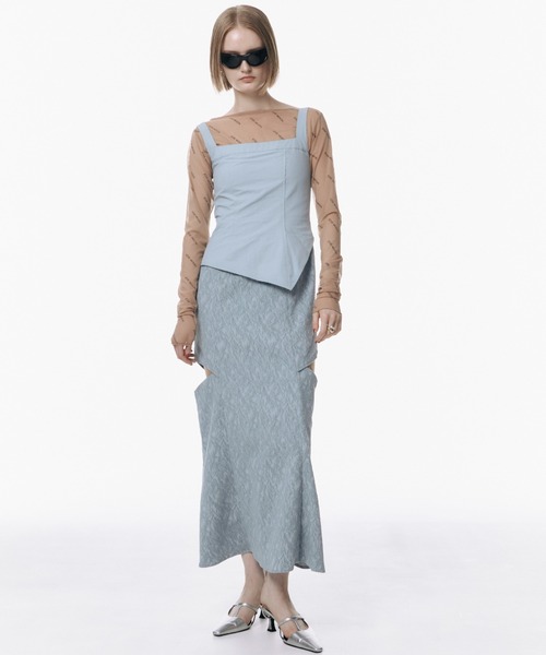 JOSE MOON（ジョゼムーン）の「DOCKING DRESS/ドッキングドレス（ワンピース・レディース・ブラック/サックスブルー・36/38）」の12枚目の写真