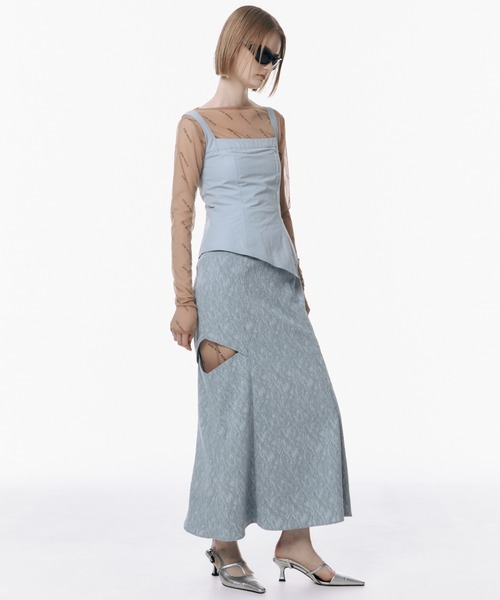 JOSE MOON（ジョゼムーン）の「DOCKING DRESS/ドッキングドレス（ワンピース・レディース・ブラック/サックスブルー・36/38）」の3枚目の写真