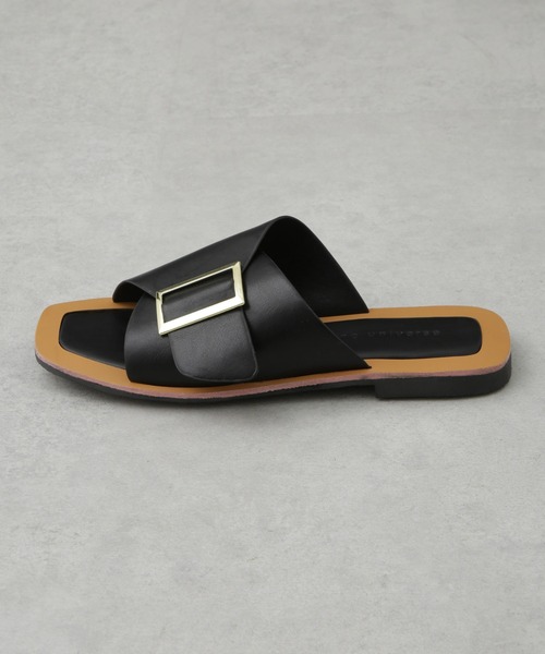 NANO universe(ナノユニバース)の「バックルフラットサンダル(サンダル・レディース・ベージュ/ブラック・38/36/37)」の6枚目の写真