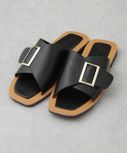 NANO universe(ナノユニバース)の「バックルフラットサンダル(サンダル・レディース・ベージュ/ブラック・38/36/37)」の9枚目の写真