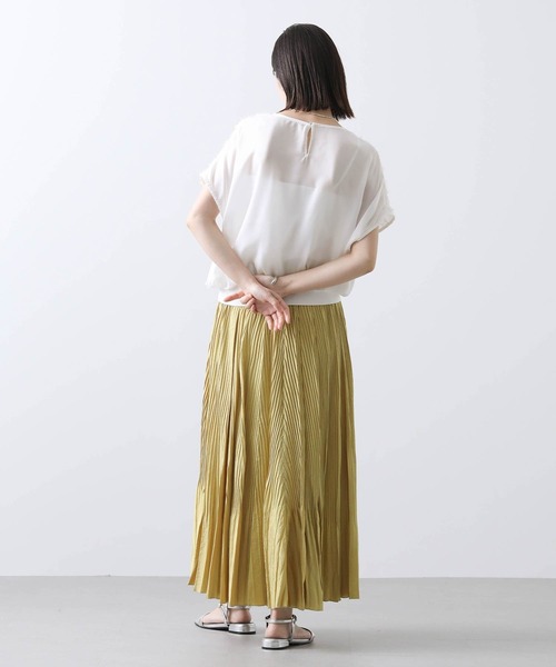Gready Brilliant(グレディブリリアン)の「シアーフリンジジャガードフレンチブラウス(シャツ/ブラウス・レディース・ホワイト/ブラック・FREE)」の5枚目の写真