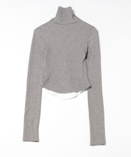 FIG&VIPER（フィグアンドバイパー）の「シャツレイヤードリブボタンTOP（シャツ/ブラウス・レディース・ブラック/グレー・FREE）」の19枚目の写真
