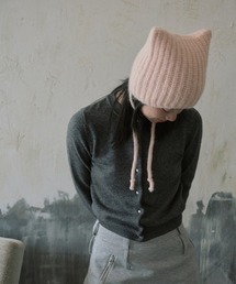 MASHIRO（マシロ）の「【MASHIRO】シャギーコードフラップビーニー/猫耳ニットキャップ（MA）（ニットキャップ/ビーニー）」
