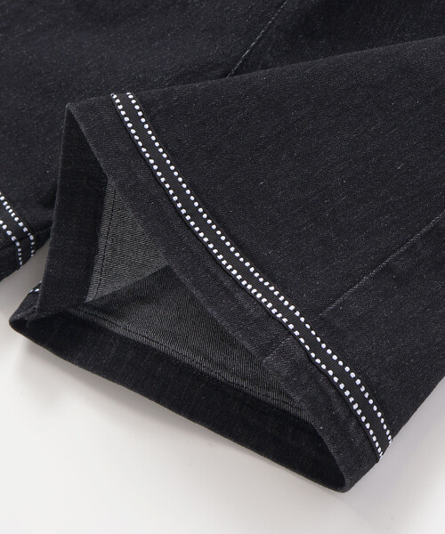 BeBe Petits Pois Vert（ベベプチポワヴェール）の「【店舗限定】裾ステッチリボンデニムショートパンツ(95~160cm)（デニムパンツ・キッズ・ネイビー/ブラック・110cm/120cm/140cm/130cm/100cm/150cm/160cm）」の12枚目の写真