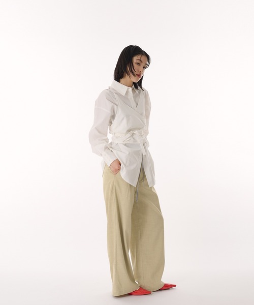 MUHET（ミュエータ）の「【set item】trunks & slacks pants / トランクスセットスラックスパンツ（スラックス・レディース・チャコールグレー/ベージュ・SMALL/MEDIUM）」の15枚目の写真