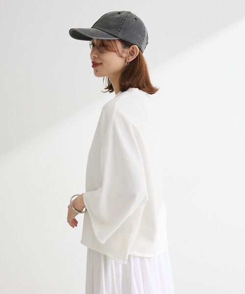 Sugar spoon(シュガースプーン)の「・SUGAR SPOON 7分袖ウラケスウェット(スウェット・レディース・ブラック/杢グレー/オフホワイト・FREE)」の4枚目の写真