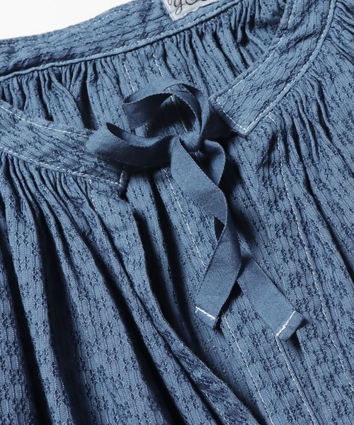 YOUNG&OLSEN The DRYGOODS STORE(ヤングアンドオルセン)の「YOUNG & OLSEN/ヤングアンドオルセン KARAMI MESH FRENCH TUNIC フレンチチュニック リボン ブラウス(シャツ/ブラウス・レディース・ホワイト/イエロー/ブルー・FREE)」の9枚目の写真