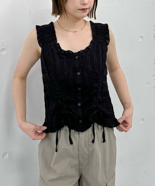 archives（アルシーヴ）の「２ｗａｙコットンドロストブラウス（シャツ/ブラウス・レディース・オフホワイト/ブルー/ブラック・MEDIUM）」の22枚目の写真