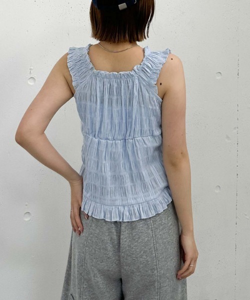 archives（アルシーヴ）の「２ｗａｙコットンドロストブラウス（シャツ/ブラウス・レディース・オフホワイト/ブルー/ブラック・MEDIUM）」の12枚目の写真