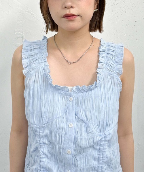 archives（アルシーヴ）の「２ｗａｙコットンドロストブラウス（シャツ/ブラウス・レディース・オフホワイト/ブルー/ブラック・MEDIUM）」の5枚目の写真