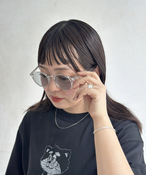 CPCM（シーピーシーエム）の「ボストン型クリアフレームサングラス（サングラス・メンズ・グレー系その他/グレー・FREE）」の2枚目の写真