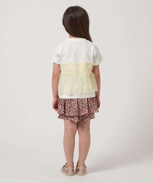 green label relaxing(グリーンレーベルリラクシング)の「チュール ドッキング Tシャツ / キッズ 100cm-160cm(Tシャツ/カットソー・キッズ・グレー系/オフホワイト/ダークグレー・130cm/140cm/120cm/110cm/100cm/150cm/160cm)」の19枚目の写真