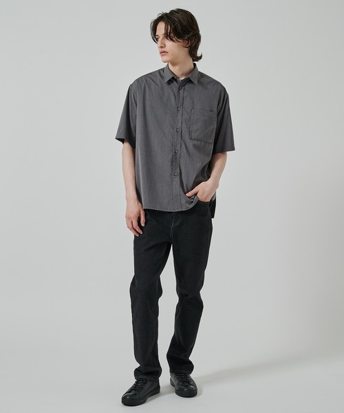 WHITE MOUNTAINEERING（ホワイトマウンテニアリング）の「別注 DRAW CORD S/S POCKET SHIRTS（シャツ/ブラウス・メンズ・ネイビー/グレー/ブラック・1/2）」の8枚目の写真
