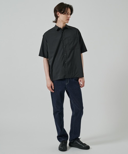 WHITE MOUNTAINEERING（ホワイトマウンテニアリング）の「別注 DRAW CORD S/S POCKET SHIRTS（シャツ/ブラウス・メンズ・ネイビー/グレー/ブラック・1/2）」の4枚目の写真
