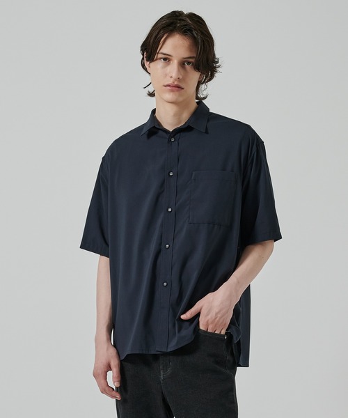 WHITE MOUNTAINEERING(ホワイトマウンテニアリング)の「【White Mountaineering/ホワイトマウンテニアリング】別注 DRAW CORD S/S POCKET SHIRTS(シャツ/ブラウス・メンズ・ネイビー/グレー/ブラック・1/2)」の12枚目の写真