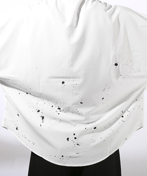 LUXSTYLE(ラグスタイル)の「ペイントプリントドルマンスリーブ半袖シャツ(シャツ/ブラウス・メンズ・ブラック/ホワイト・M/L)」の18枚目の写真