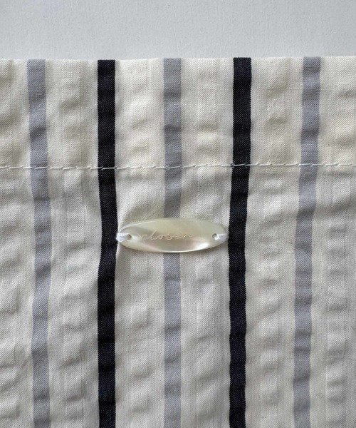 CANAL JEAN（キャナルジーン）の「Lakey Park　ストライプBIGトートバッグ（トートバッグ・レディース・サックスブルー/ブラック・ONE SIZE）」の10枚目の写真