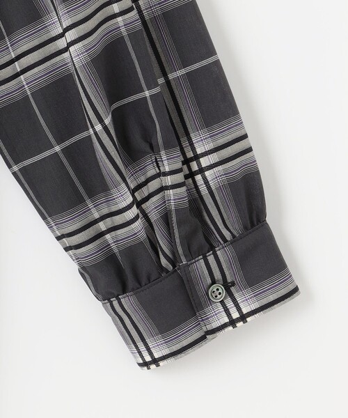 J.PRESS Ladies(J.プレス レディス)の「【WEB限定カラーあり・洗える】SOFT SHEER チェック ロング シャツ(シャツ/ブラウス・レディース・ブラウン系3/グレー系3/ネイビー系3・XS)」の14枚目の写真