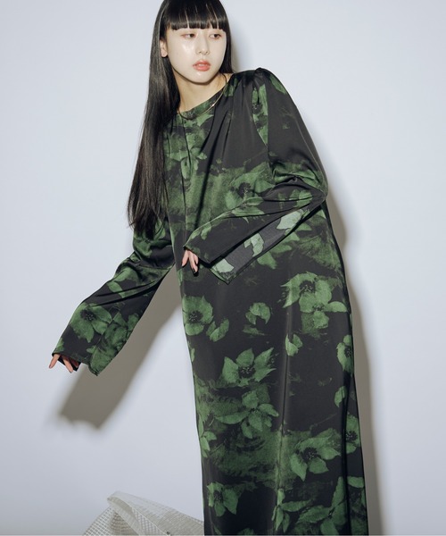 Ezick(エジック)の「長袖ワンピース(ワンピース・レディース・グリーン・FREE)」の8枚目の写真