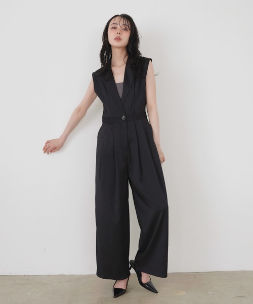 セール】テーラードオールインワン（つなぎ/オールインワン