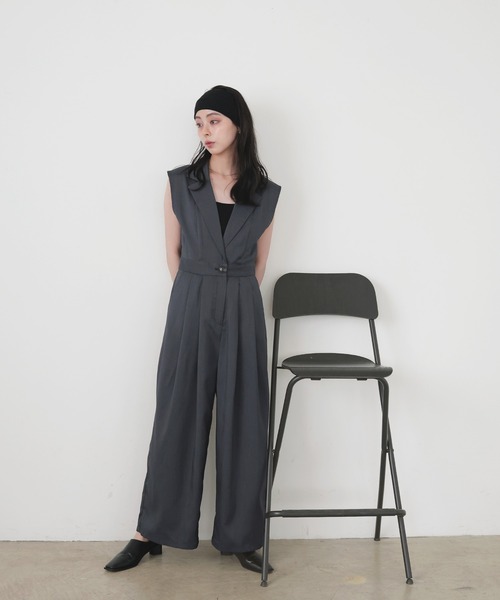 LIAN（リアン）の「テーラードオールインワン（つなぎ/オールインワン・レディース・ブラック/チャコールグレー/ブラウン・FREE）」の15枚目の写真