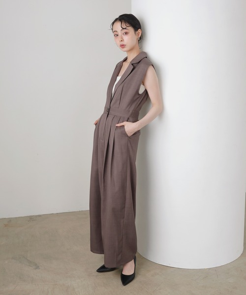 LIAN（リアン）の「テーラードオールインワン（つなぎ/オールインワン・レディース・ブラック/チャコールグレー/ブラウン・FREE）」の14枚目の写真