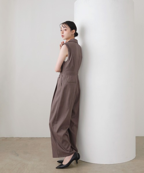 LIAN（リアン）の「テーラードオールインワン（つなぎ/オールインワン・レディース・ブラック/チャコールグレー/ブラウン・FREE）」の6枚目の写真