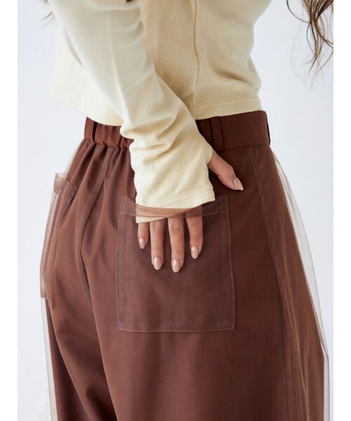 Ungrid（アングリッド）の「チュールドッキングタックパンツ（その他パンツ・レディース・ブラウン/その他1/ベージュ・FREE）」の22枚目の写真