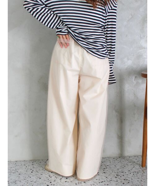 ungrid 大人気ネット完売品 チュールドッキングタックパンツ　25A/W Ungrid パンツ チュールドッキングタックパンツ レディース