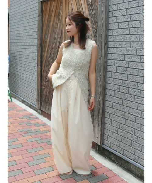 Ungrid（アングリッド）の「チュールドッキングタックパンツ（その他パンツ・レディース・ブラウン/その他1/ベージュ・FREE）」の10枚目の写真