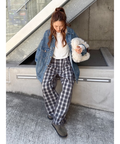 Ungrid（アングリッド）の「チュールドッキングタックパンツ（その他パンツ・レディース・ブラウン/その他1/ベージュ・FREE）」の12枚目の写真