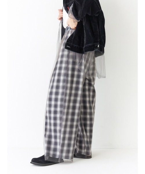 セール】チュールドッキングタックパンツ(その他パンツ)|Ungrid セール】チュールドッキングタックパンツ(その他パンツ)|Ungrid