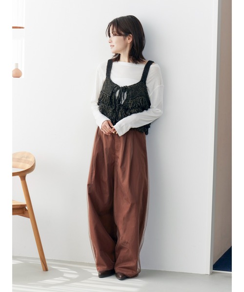 セール】チュールドッキングタックパンツ（その他パンツ）｜Ungrid