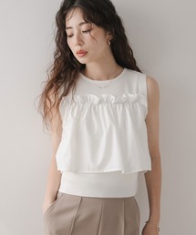 rectangle（レクタングル）の「ビスチェ風レイヤードノースリーブ（Tシャツ/カットソー）」