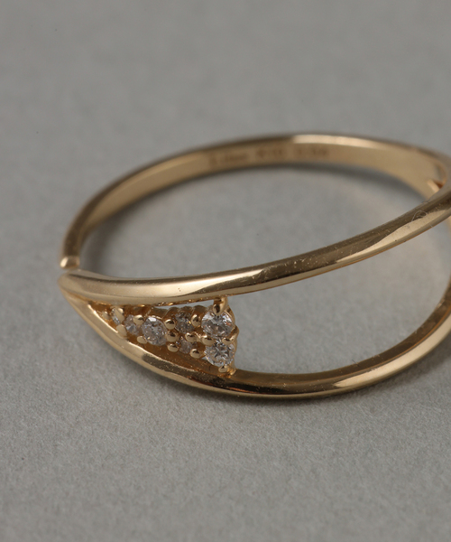 Lilas V型フォークリング K10 15号　【最終値下げ】 V型フォークダイヤリング K10（リング）｜Lilas（リラ）のファッション