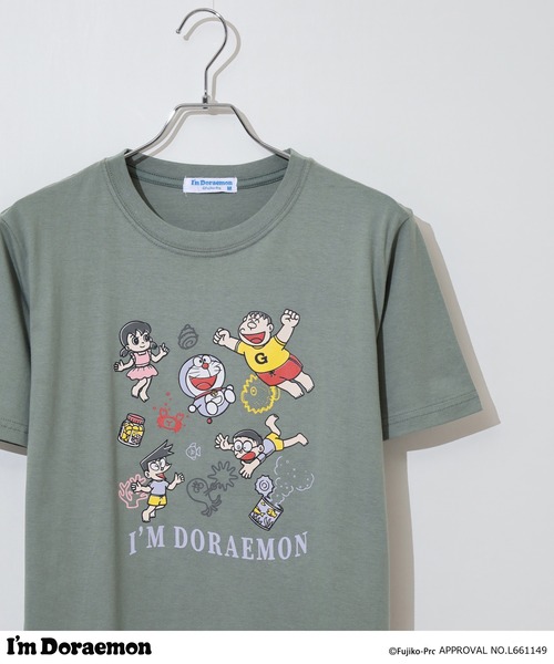 sanrio(サンリオ)の「I'm Doraemon天竺半袖Tシャツ(Tシャツ/カットソー・メンズ・オートミール/ネイビー/ホワイト/ライトカーキ/ブラック/ブルーグレー・M/L/LL)」の5枚目の写真