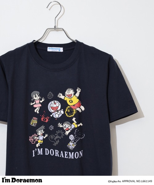 sanrio(サンリオ)の「I'm Doraemon天竺半袖Tシャツ(Tシャツ/カットソー・メンズ・オートミール/ネイビー/ホワイト/ライトカーキ/ブラック/ブルーグレー・M/L/LL)」の6枚目の写真
