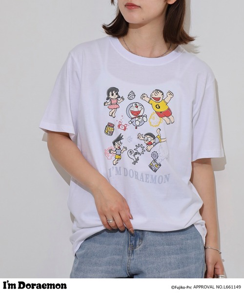 sanrio(サンリオ)の「I'm Doraemon天竺半袖Tシャツ(Tシャツ/カットソー・メンズ・オートミール/ネイビー/ホワイト/ライトカーキ/ブラック/ブルーグレー・M/L/LL)」の20枚目の写真
