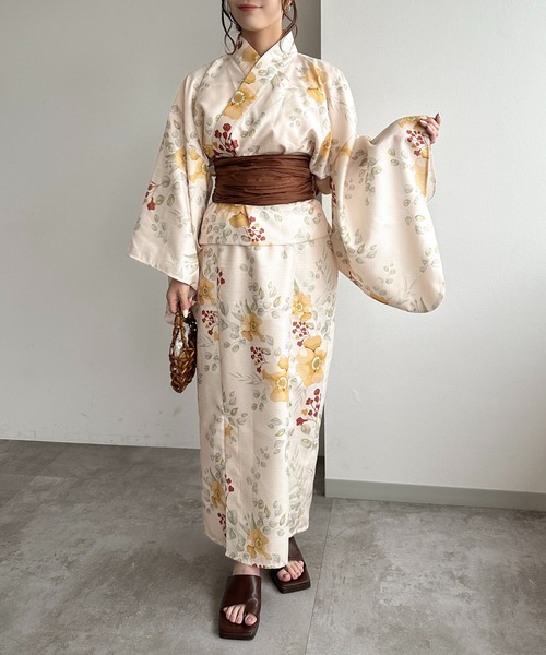 apres jour clair（アプレジュールクレア）の「【apres jour clair】アソート浴衣3点SET（浴衣・レディース・ブラウン系その他/アイボリー・フリー）」の4枚目の写真