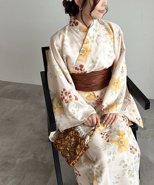 apres jour clair（アプレジュールクレア）の「【apres jour clair】アソート浴衣3点SET（浴衣・レディース・ブラウン系その他/アイボリー・フリー）」の12枚目の写真