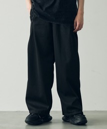 Deformed tuck wide sweat jersey pants / 変形タックワイドスウェットジャージパンツ