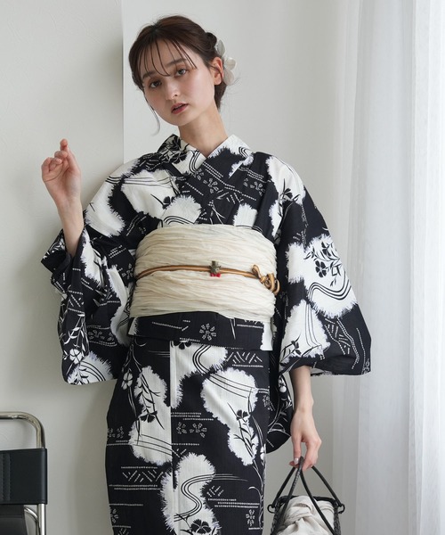 ひとりで着れる！かんたん二部式浴衣セット utatane 国内染色 セール】ひとりで着れる！かんたん二部式浴衣セット 国内染色