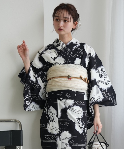 ひとりで着れる！かんたん二部式浴衣セット utatane 国内染色
