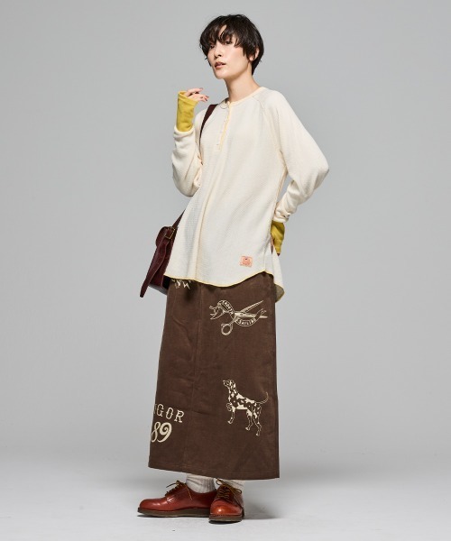 KRIFF MAYER Lady's Collection(クリフメイヤーレディースコレクション)の「ハニカムワッフルバイカラーロンT(Tシャツ/カットソー・レディース・カラフル/グレー/ナチュラル/ネイビー/チャコール・LARGE/MEDIUM)」の14枚目の写真